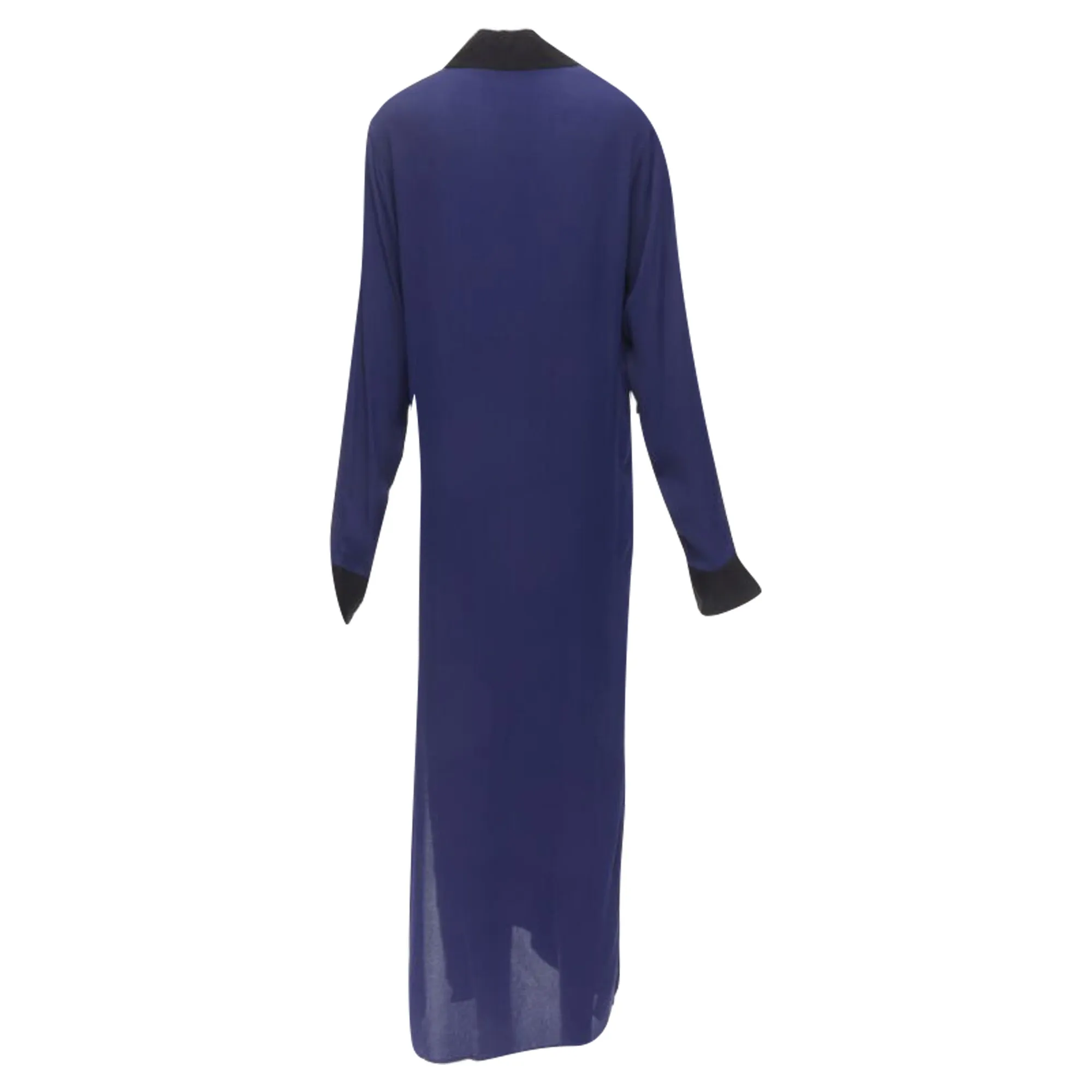 Haider Ackermann rayon silk trimmed long robe jacket