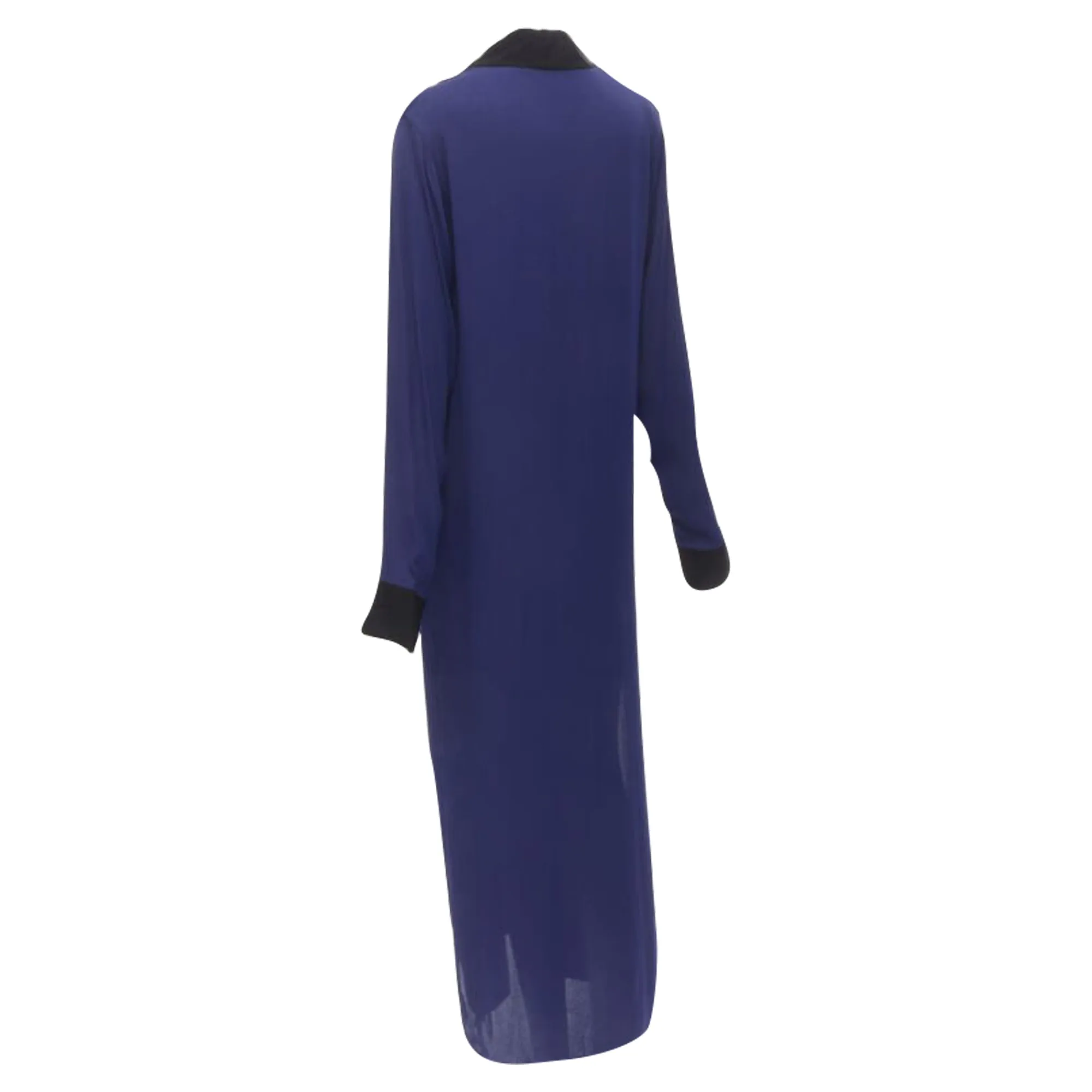 Haider Ackermann rayon silk trimmed long robe jacket