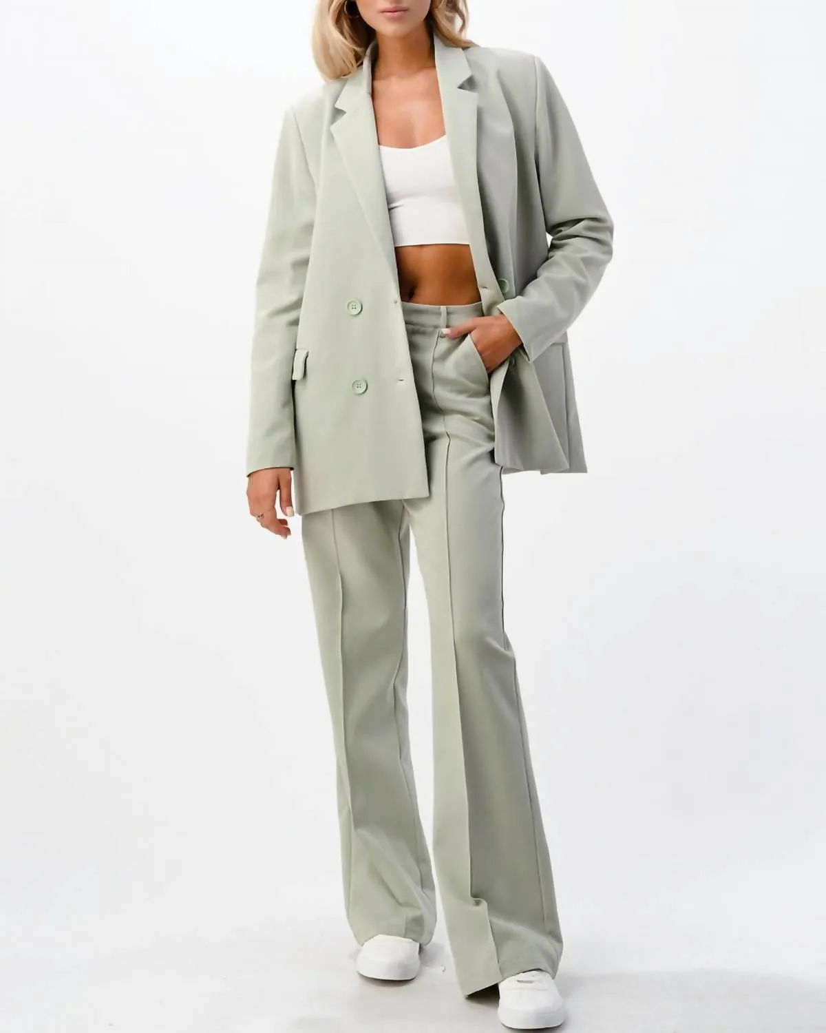 Hailey Trouser In Sage