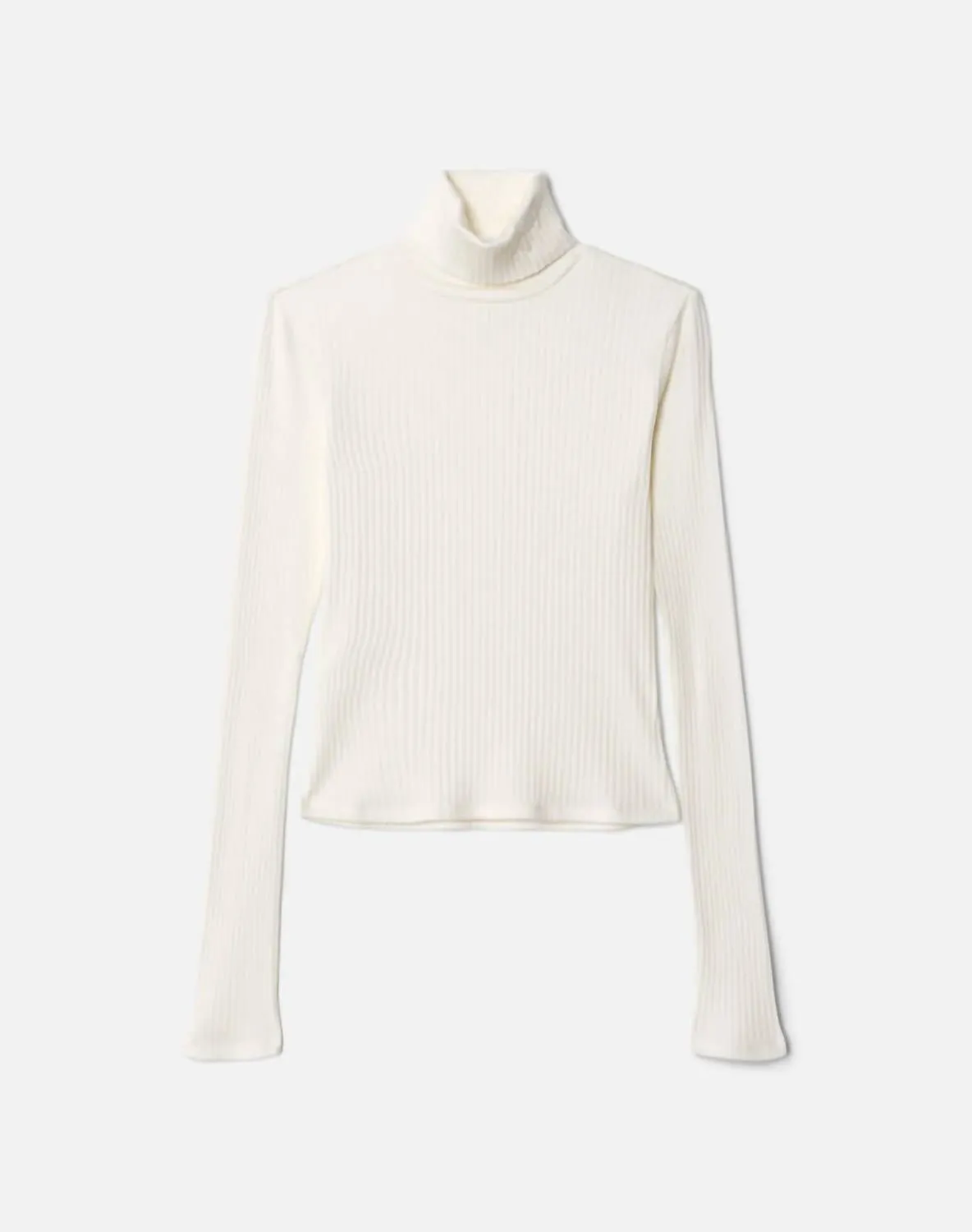Hanes Ribbed Turtleneck Sweater In Vintage White