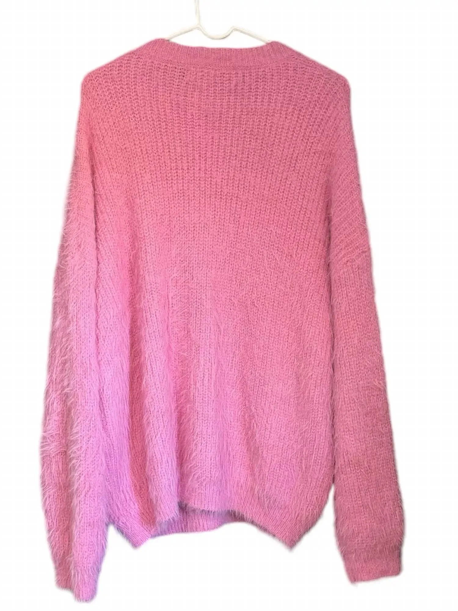 Harper Fuzzy Eyelash Sweater In Pink