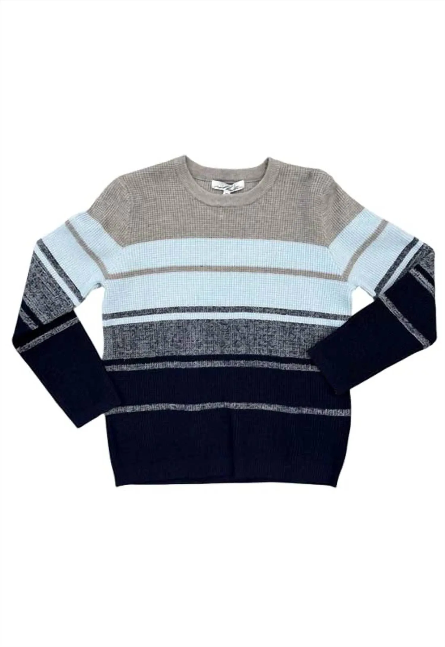 Hayley Knit Crew Sweater In Blue