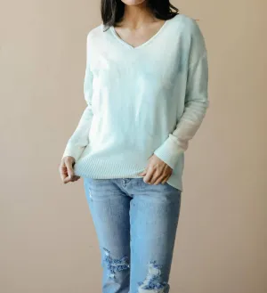 Heavenly Sweater In Pale Peach & Aqua