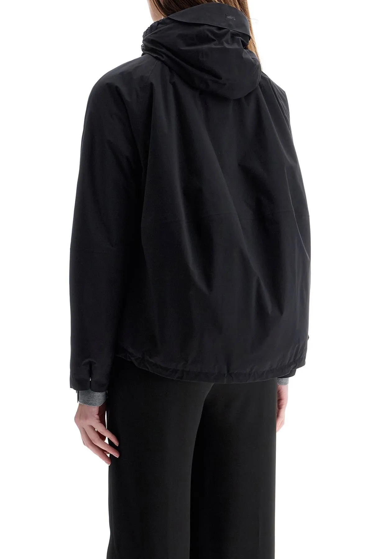 Herno Laminar Women's Short  Waterproof Polyamide Jacket With Hood And Zip