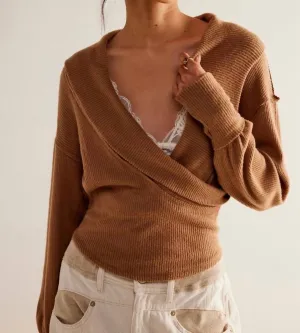 Hold Me Close Pullover In Brown