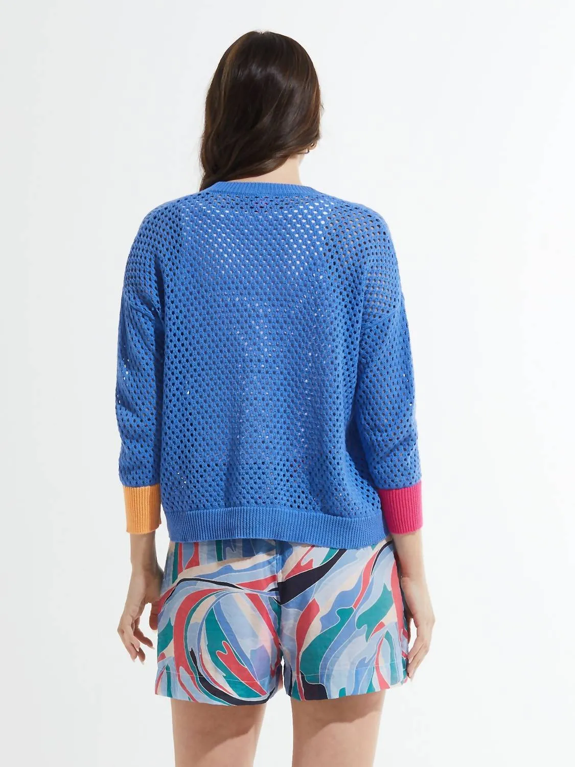 Holey Cardi In Blue
