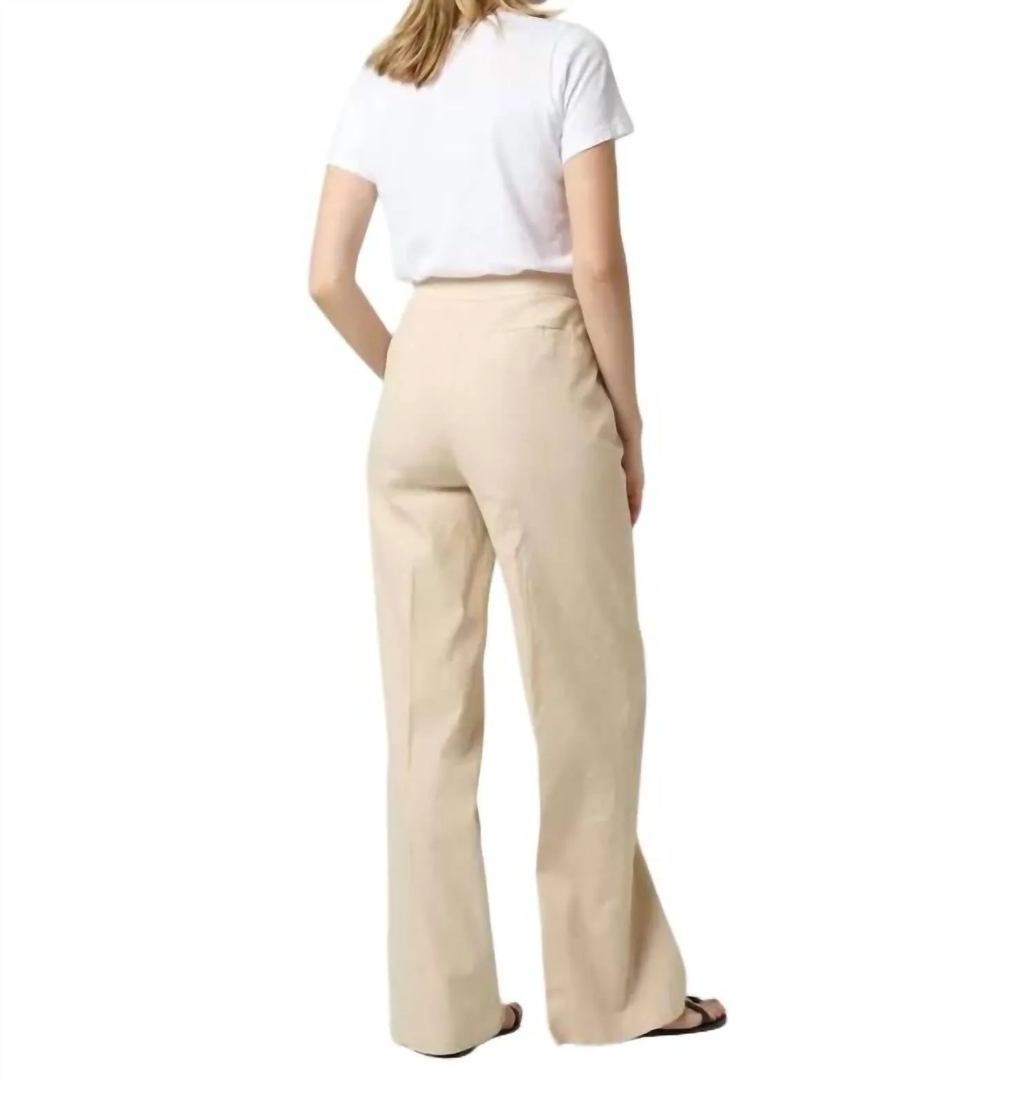 Hutton Pant In Sand Stretch Cotolino