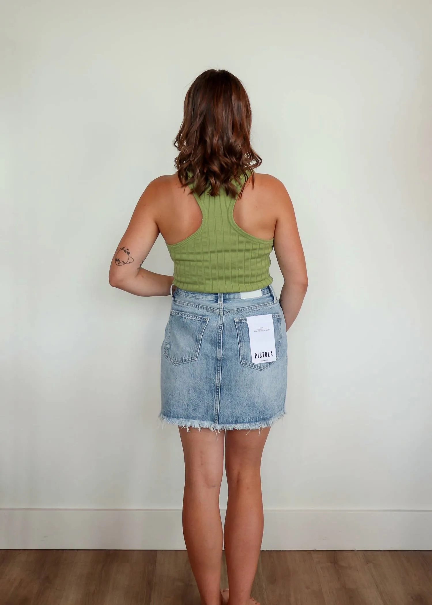 Ione Sweater Tank In Green