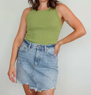 Ione Sweater Tank In Green