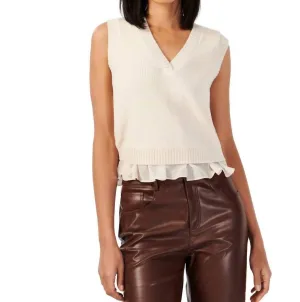 Irai Sweater Vest In Oat