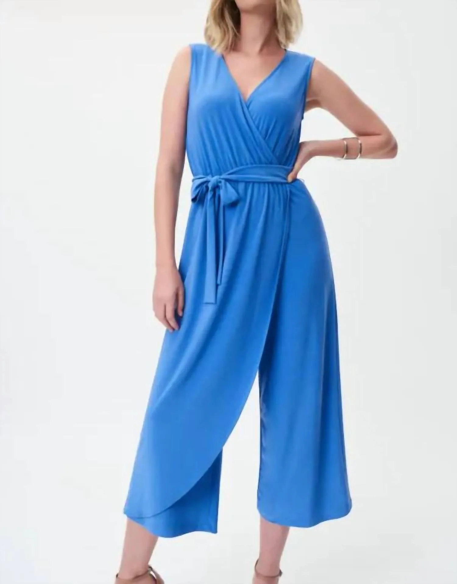Iris Belted Jumpsuit In Blue