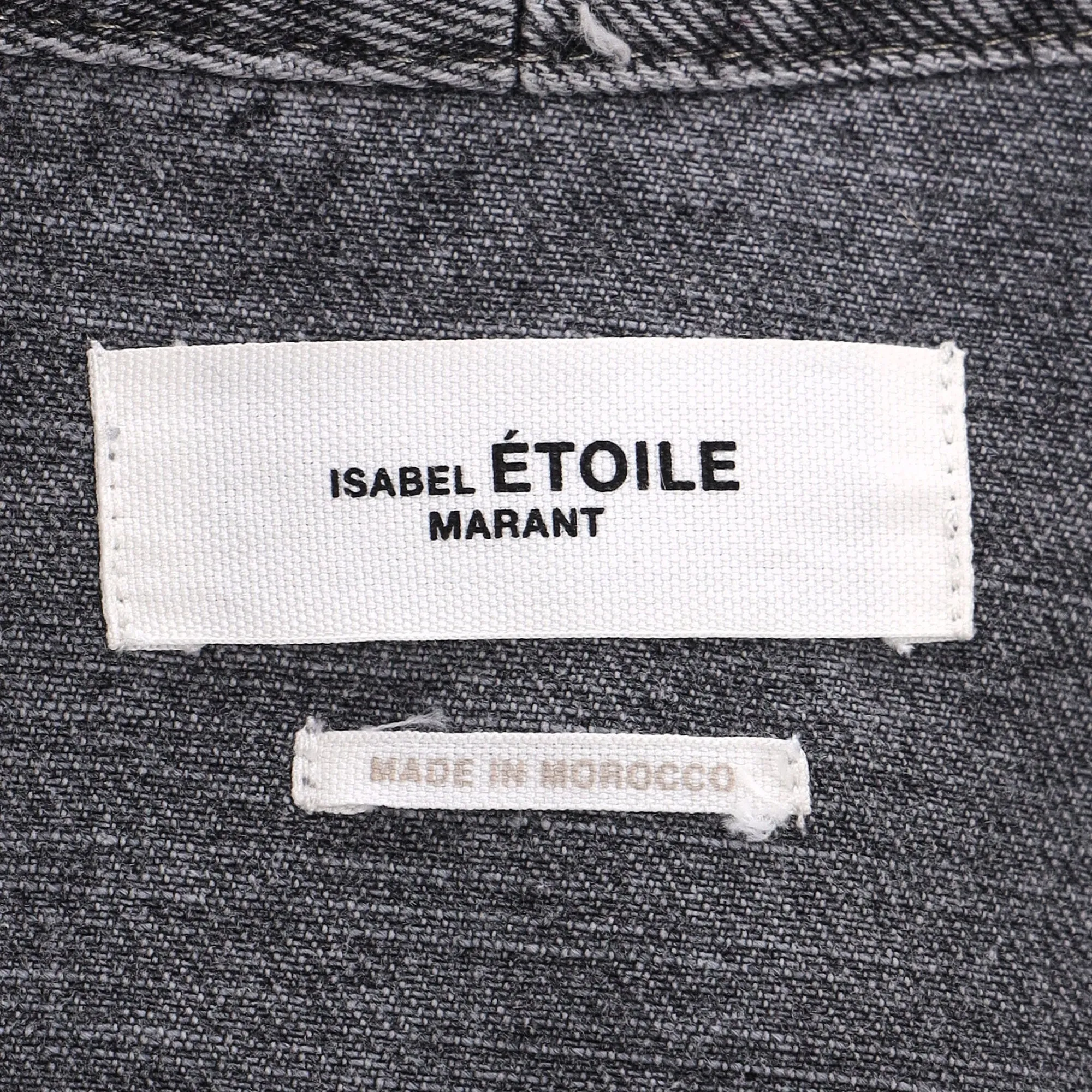 Isabel Marant Etoile Hacene Acid Wash Jacket In Grey Cotton Denim