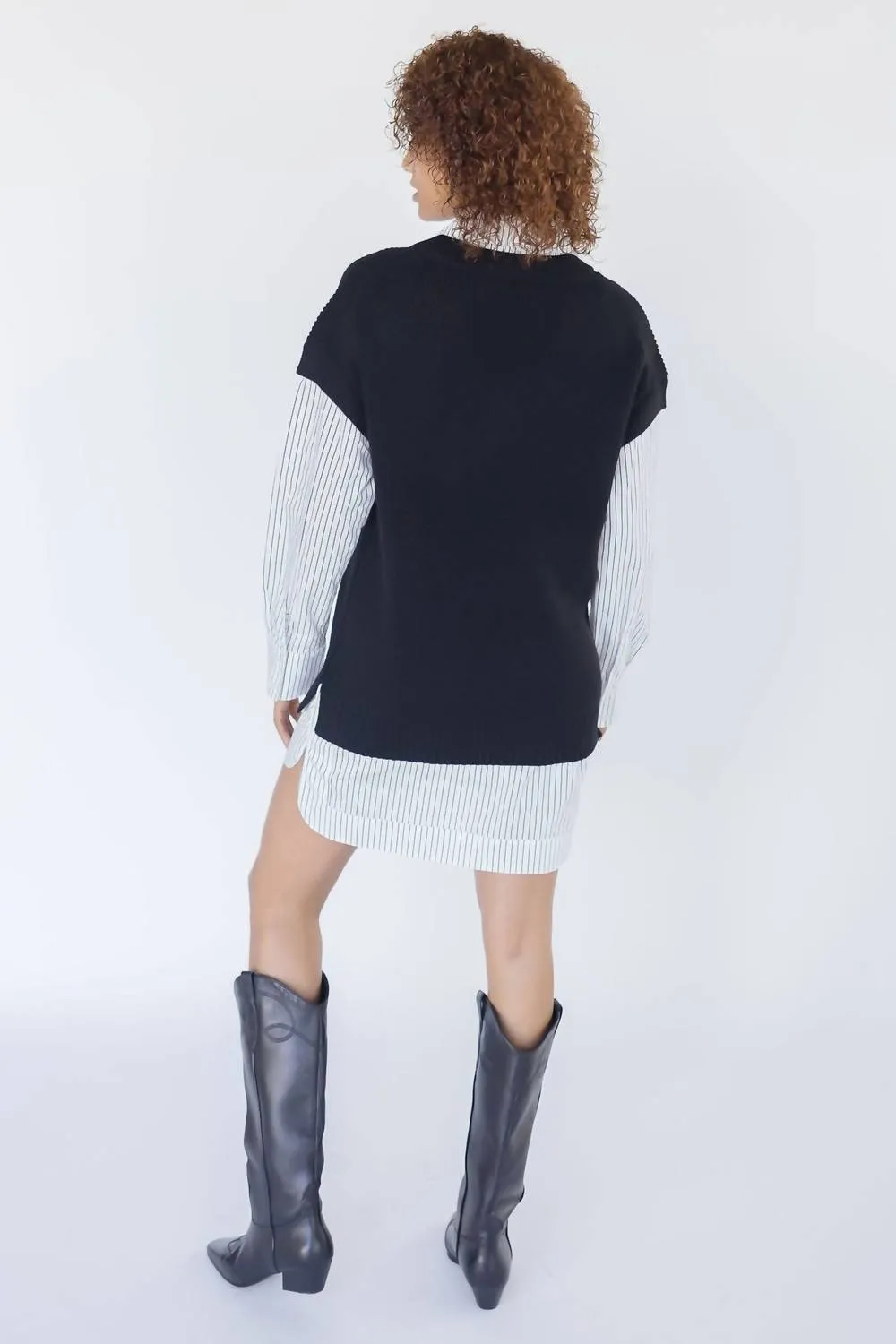 Ishilly Sweater Dress In Black Combo