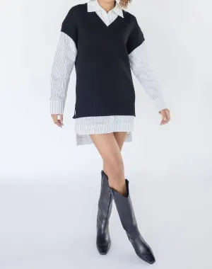 Ishilly Sweater Dress In Black Combo