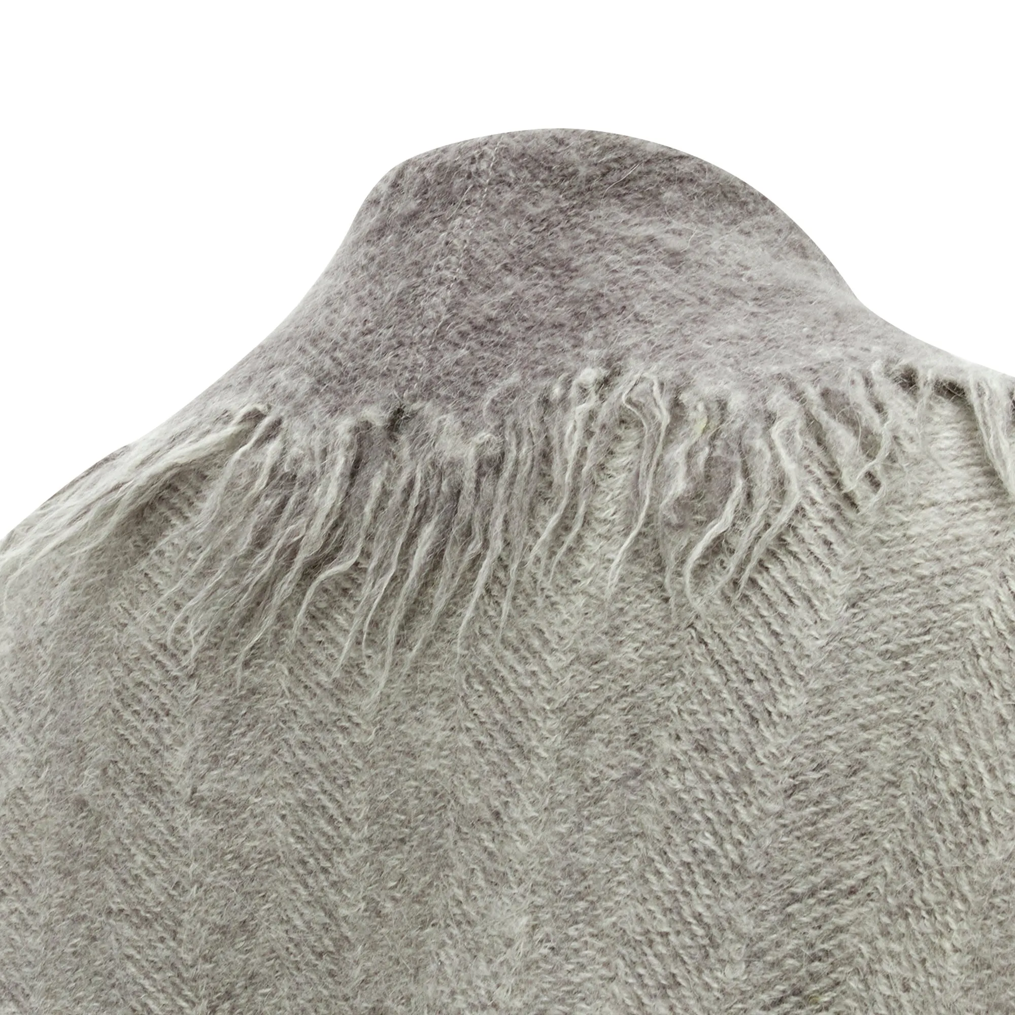 Issey Miyake ayed edge wide collar wool coat