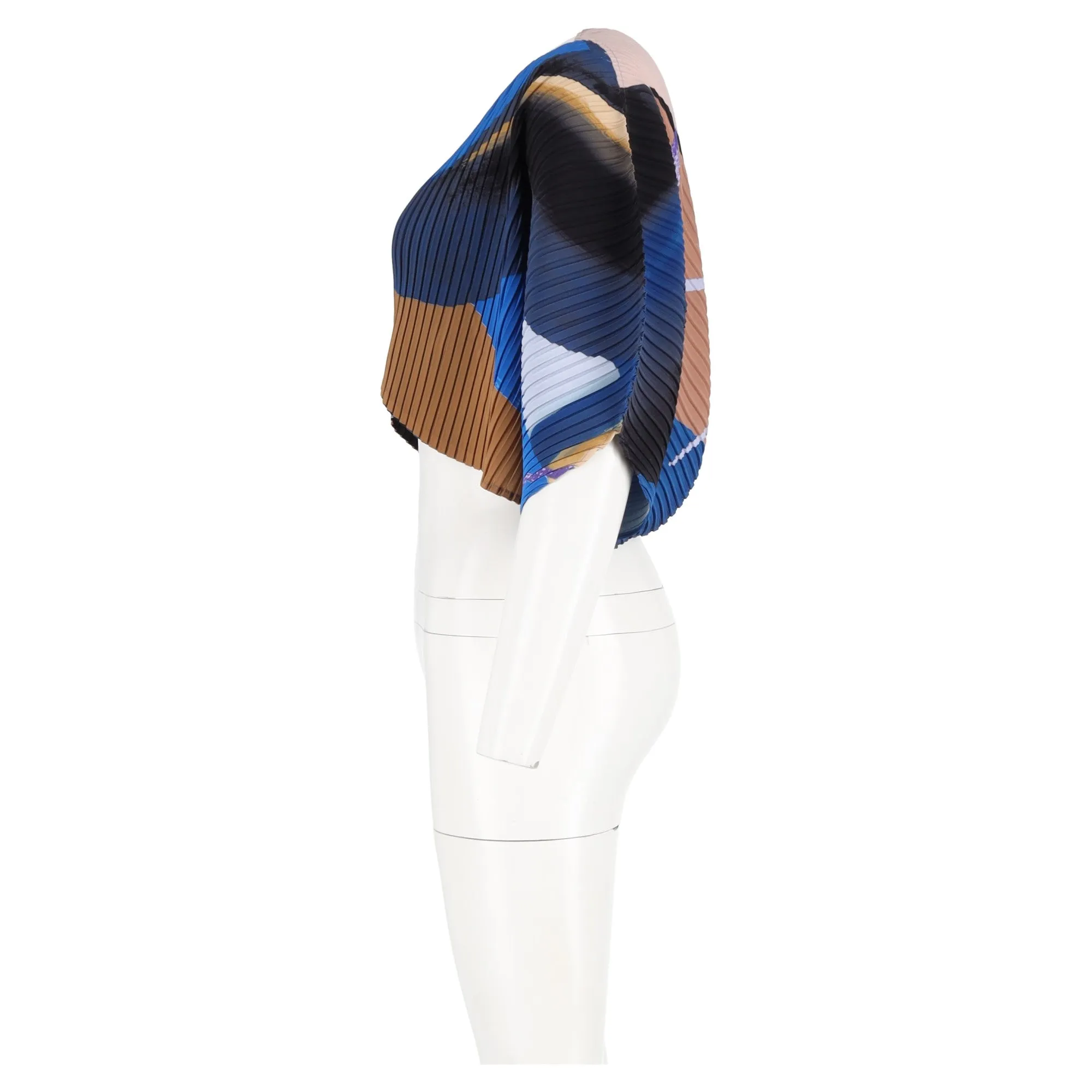 Issey Miyake Printed Bolero Jacket in Multicolor Polyester
