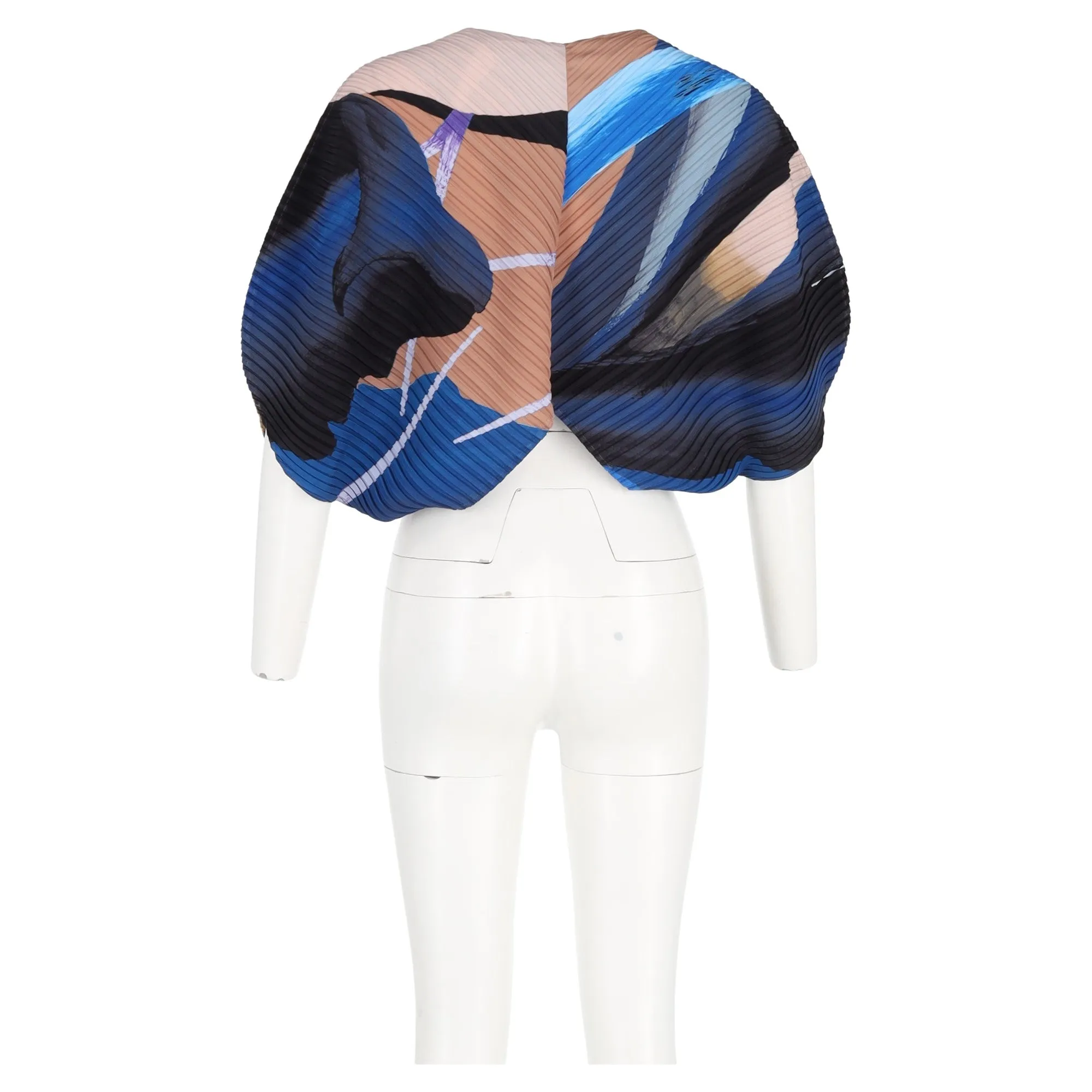 Issey Miyake Printed Bolero Jacket in Multicolor Polyester
