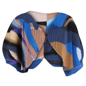 Issey Miyake Printed Bolero Jacket in Multicolor Polyester
