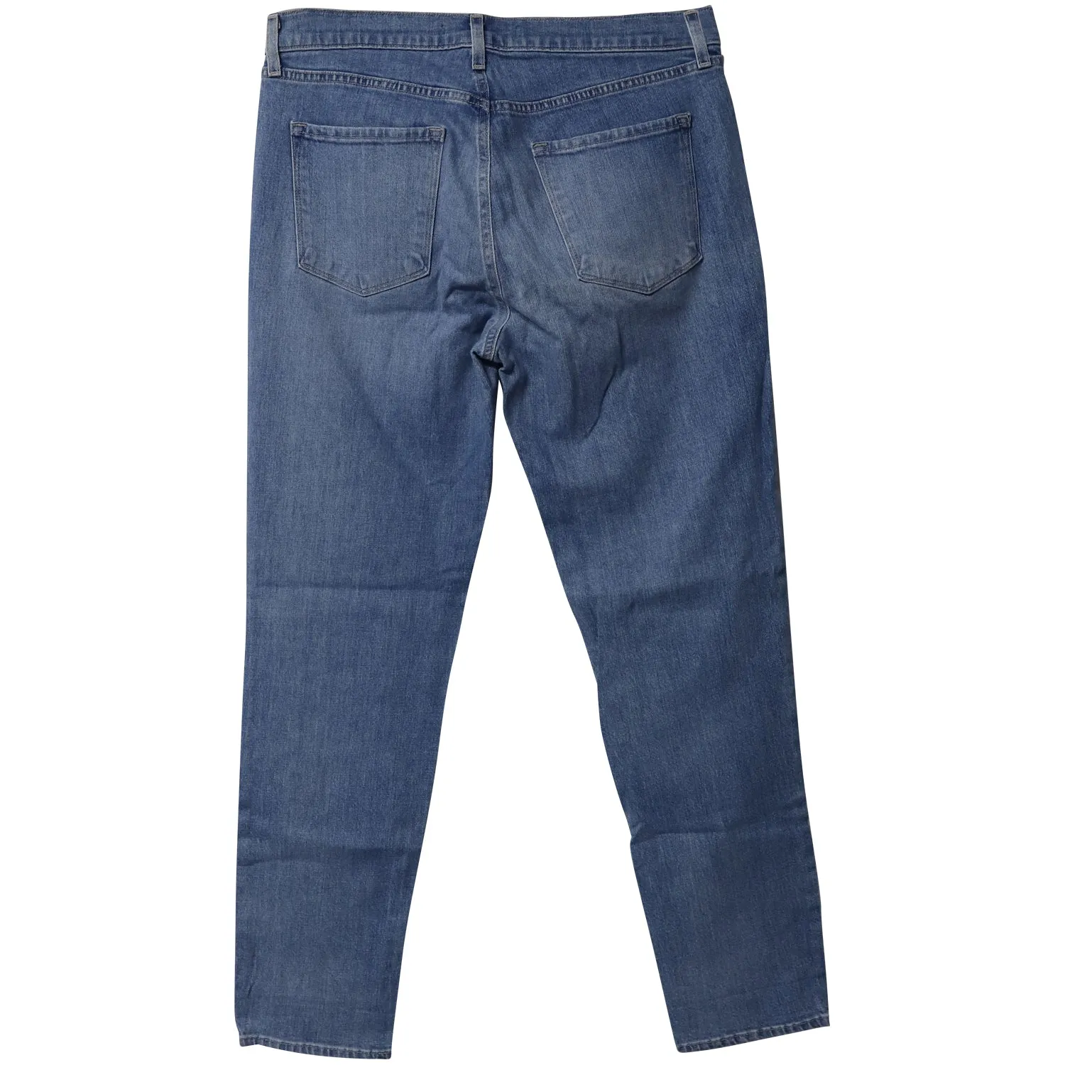 J Brand Cropped Jeans in Blue Cotton Denim