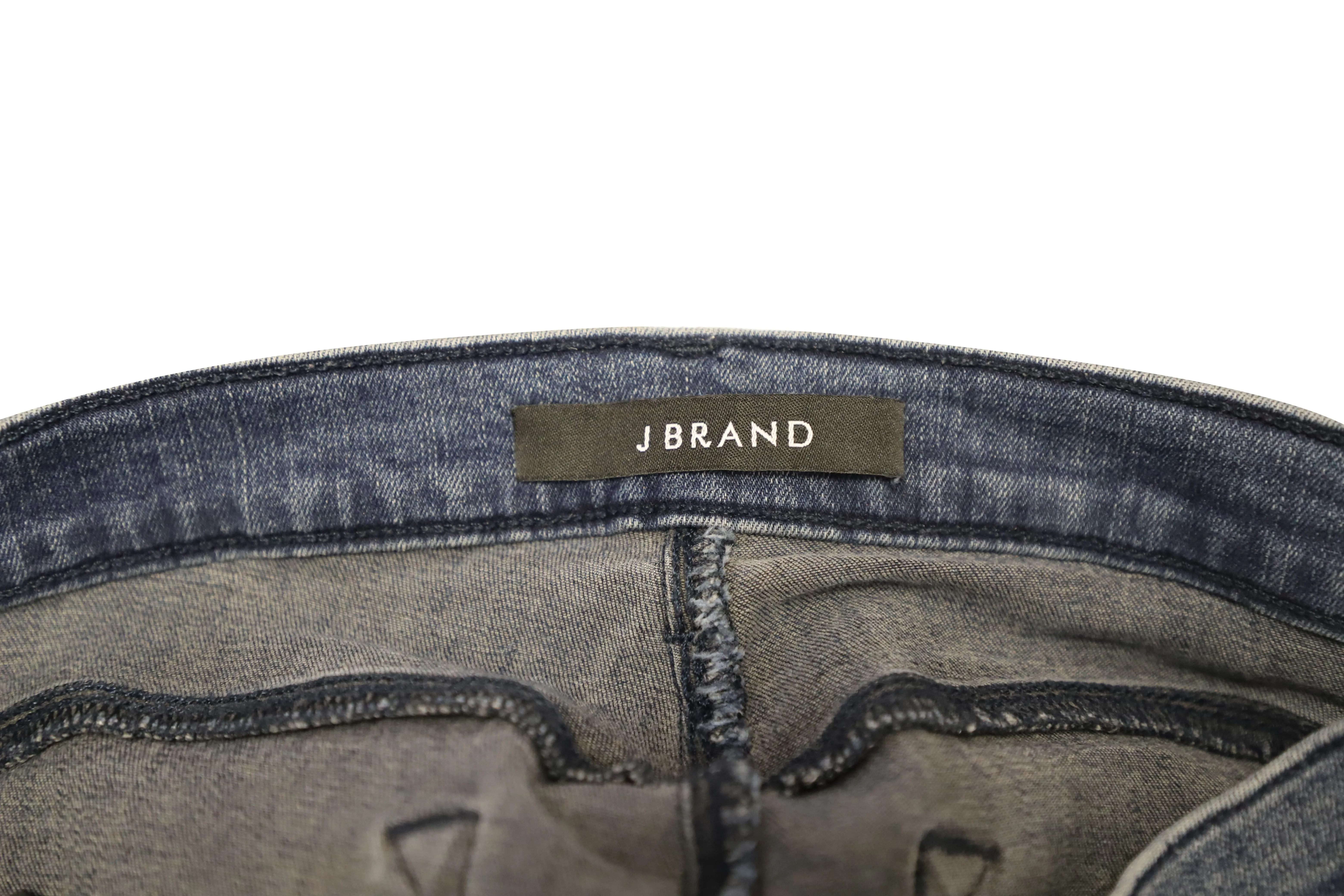J Brand Cropped Leg Jeans in Blue Cotton Denim