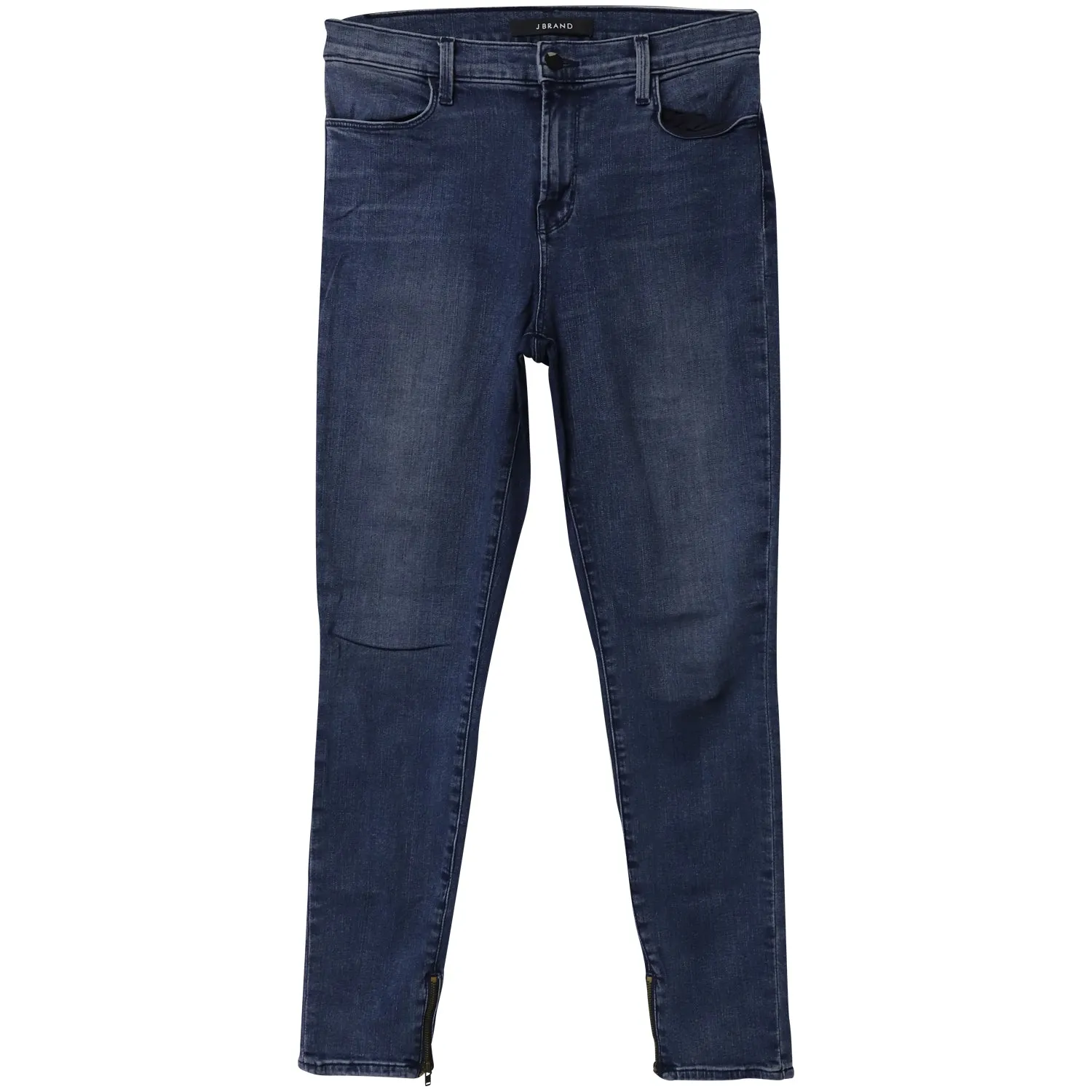 J Brand Cropped Leg Jeans in Blue Cotton Denim