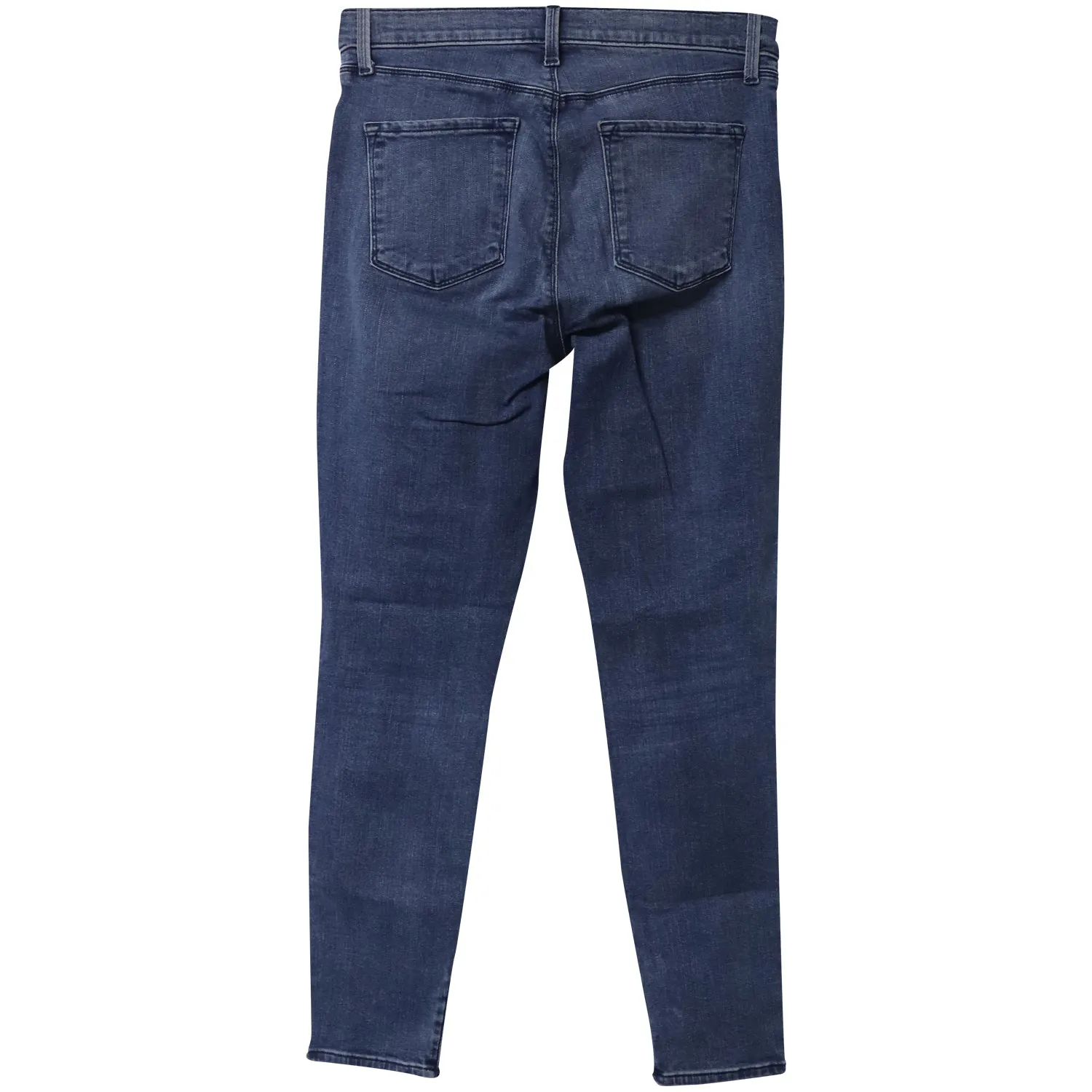 J Brand Cropped Leg Jeans in Blue Cotton Denim