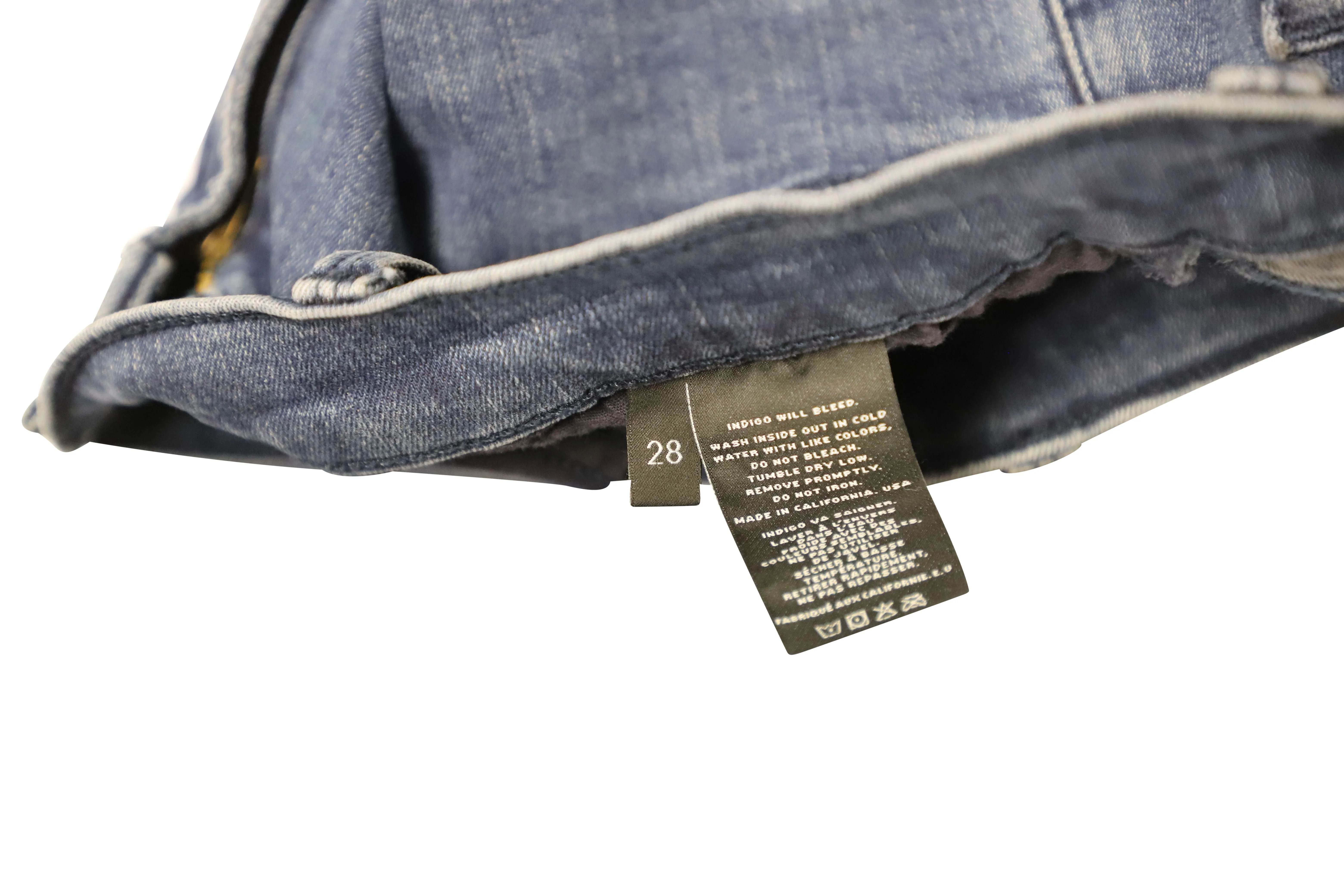 J Brand Cropped Leg Jeans in Blue Cotton Denim