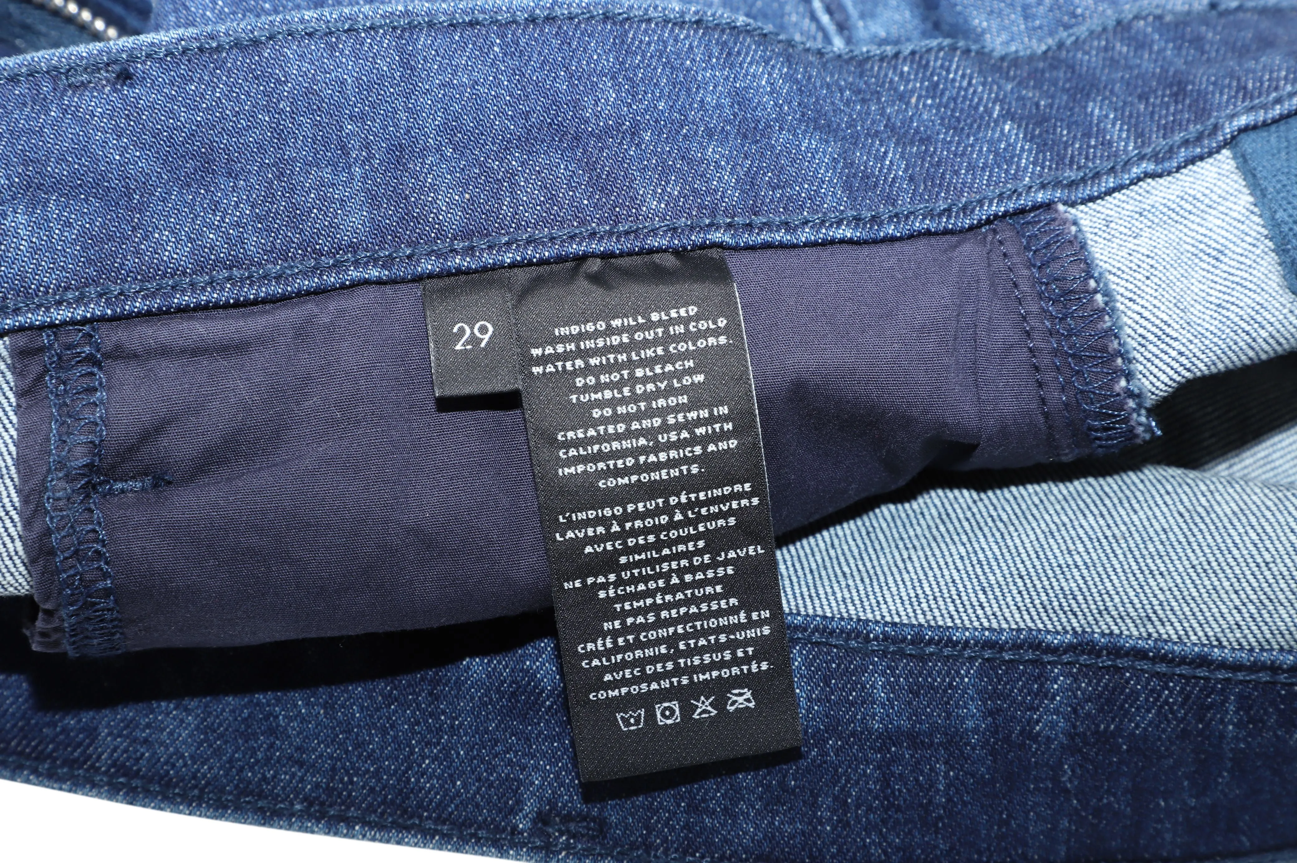 J Brand Joan High Rise Wide Leg Crop Jeans in Blue Cotton