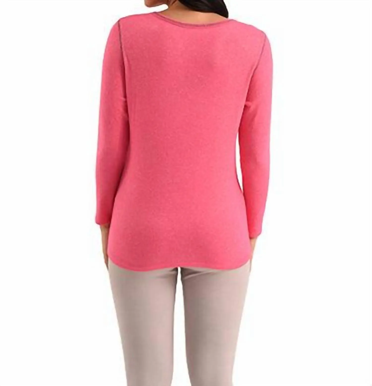 Jackson Long Sleeve Kashmira Top In Fuchsia