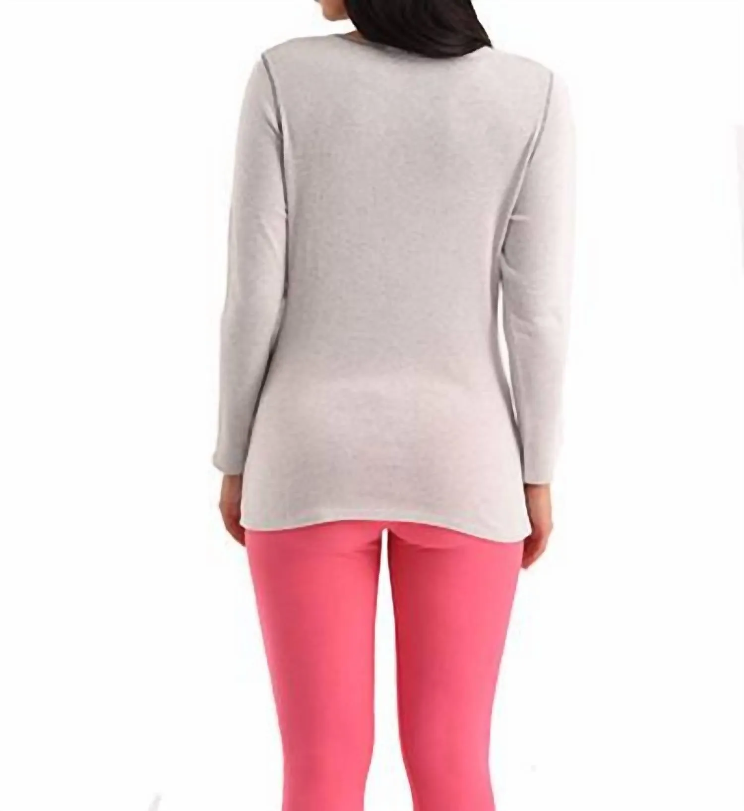 Jackson Long Sleeve Kashmira Top In Gray