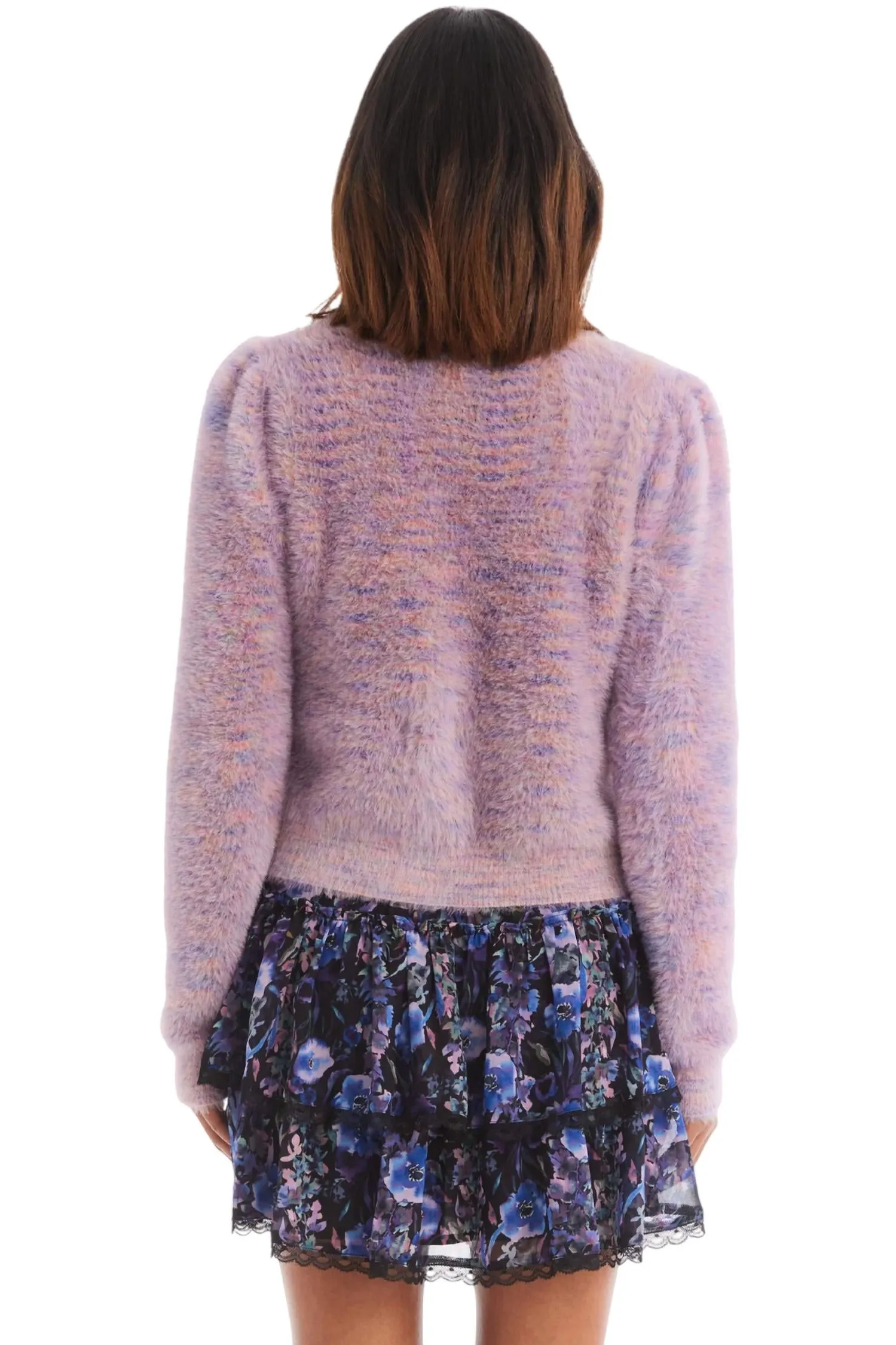 Jeweled Sloan Cardigan In Pastel Space Dye