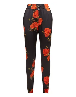 Jogging Trousers &quot;Red Flowers Print&quot;