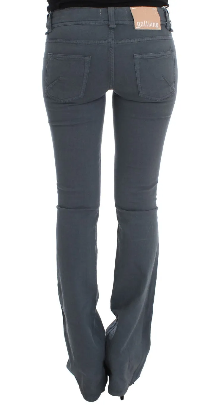 John Galliano  Cotton Blend Slim Fit Bootcut Women's Jeans