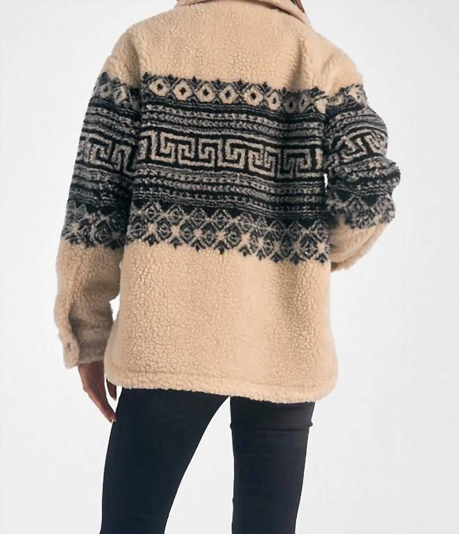 Jones Sherpa Coat In Multi