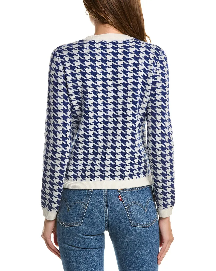 Kier J Houndstooth Wool & Cashmere-Blend Cardigan