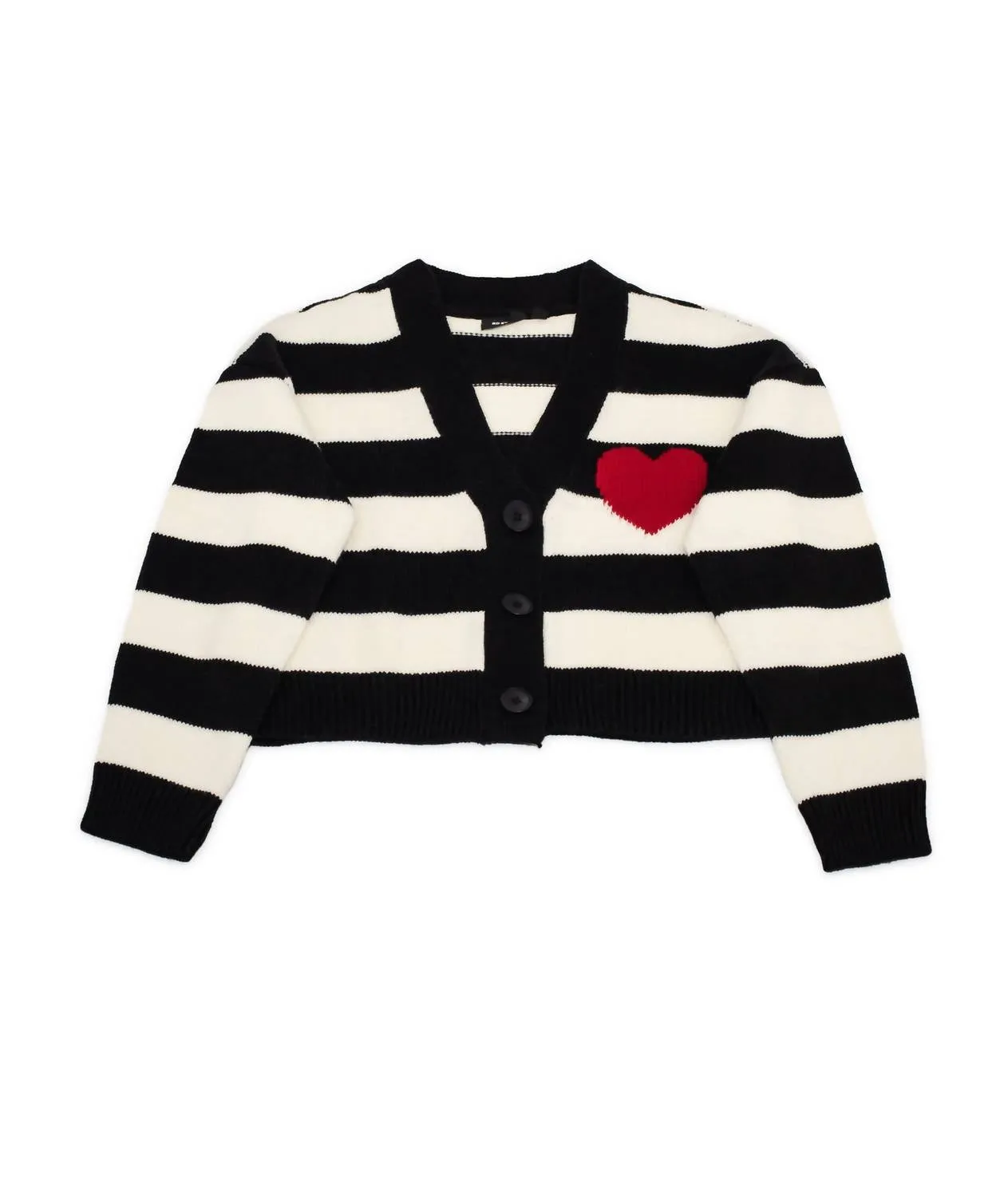 Kinika Striped Heart Cardigan