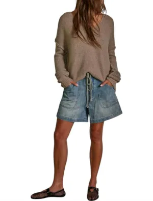 Kya V-Neck Sweater In Mocha