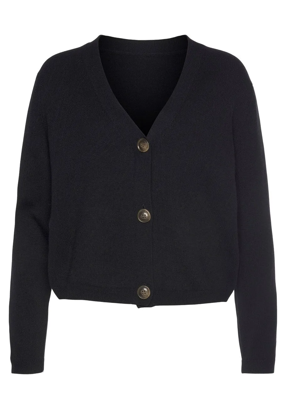 LASCANA Women's Classic Button-Up Cardigan