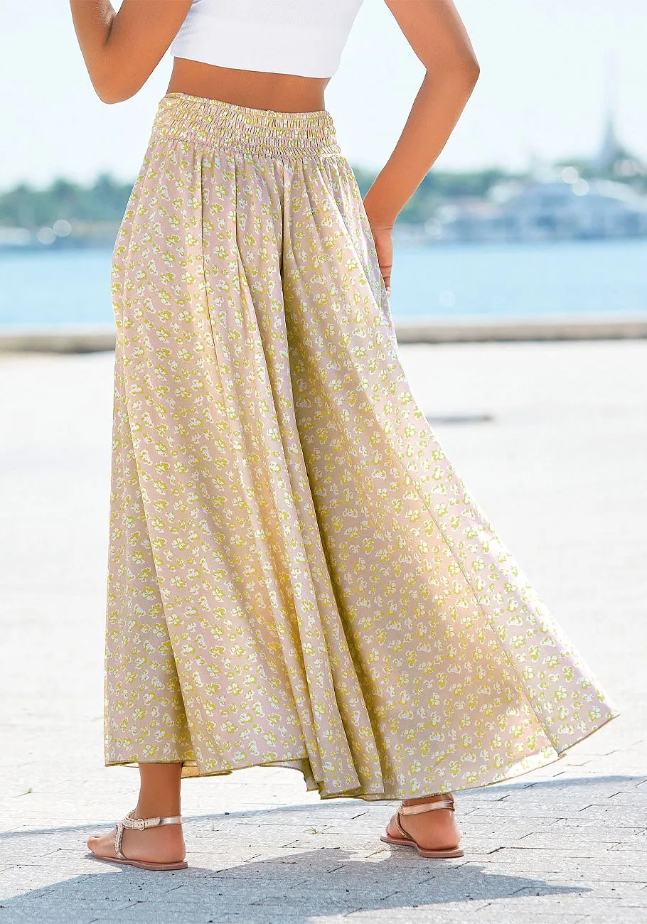 LASCANA Women's Printed Flowy Culottes