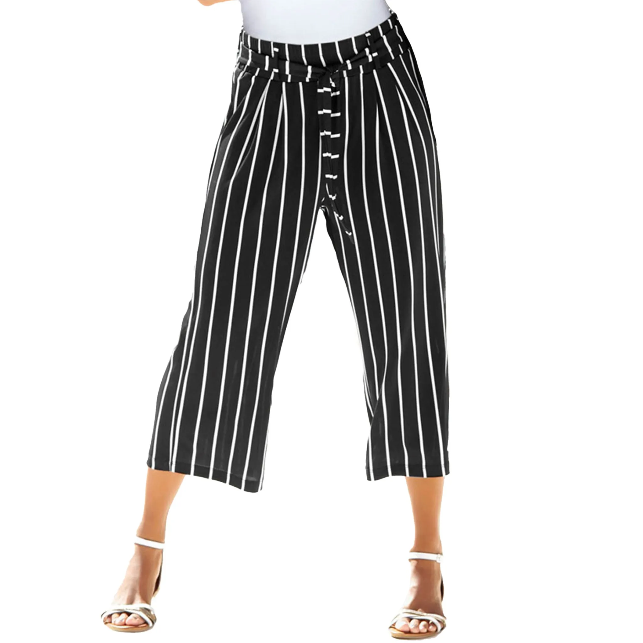 LASCANA Women's Tie Waist Culottes