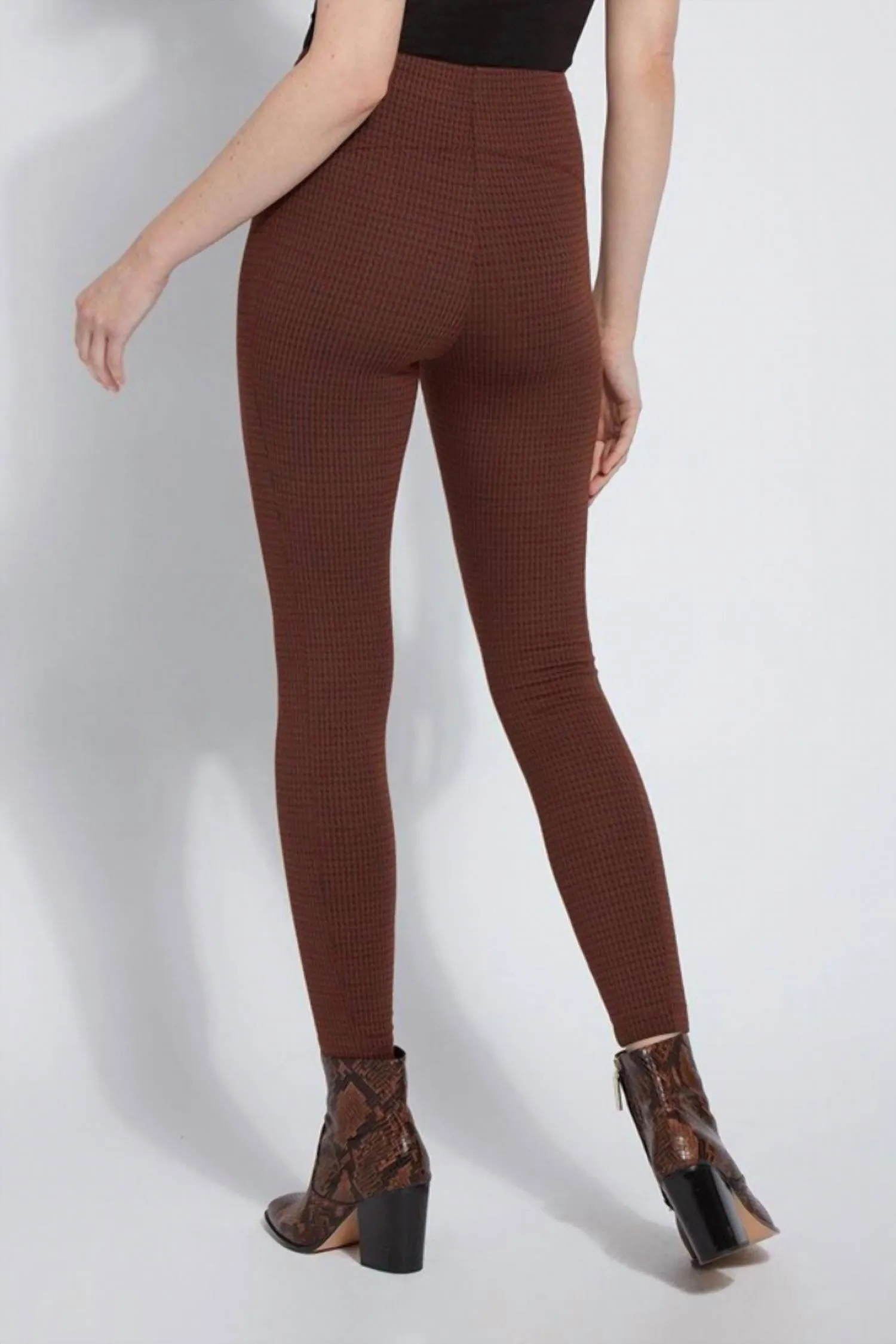 Laura Legging Jacquard In Antique Houndstooth