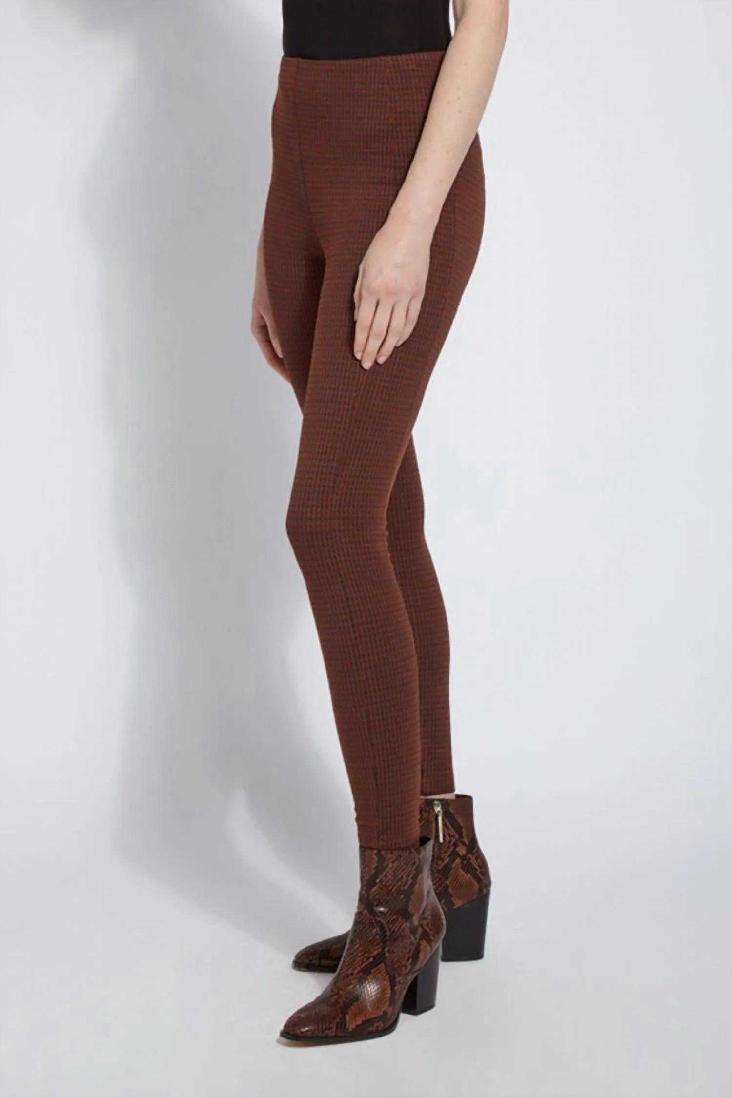 Laura Legging Jacquard In Antique Houndstooth