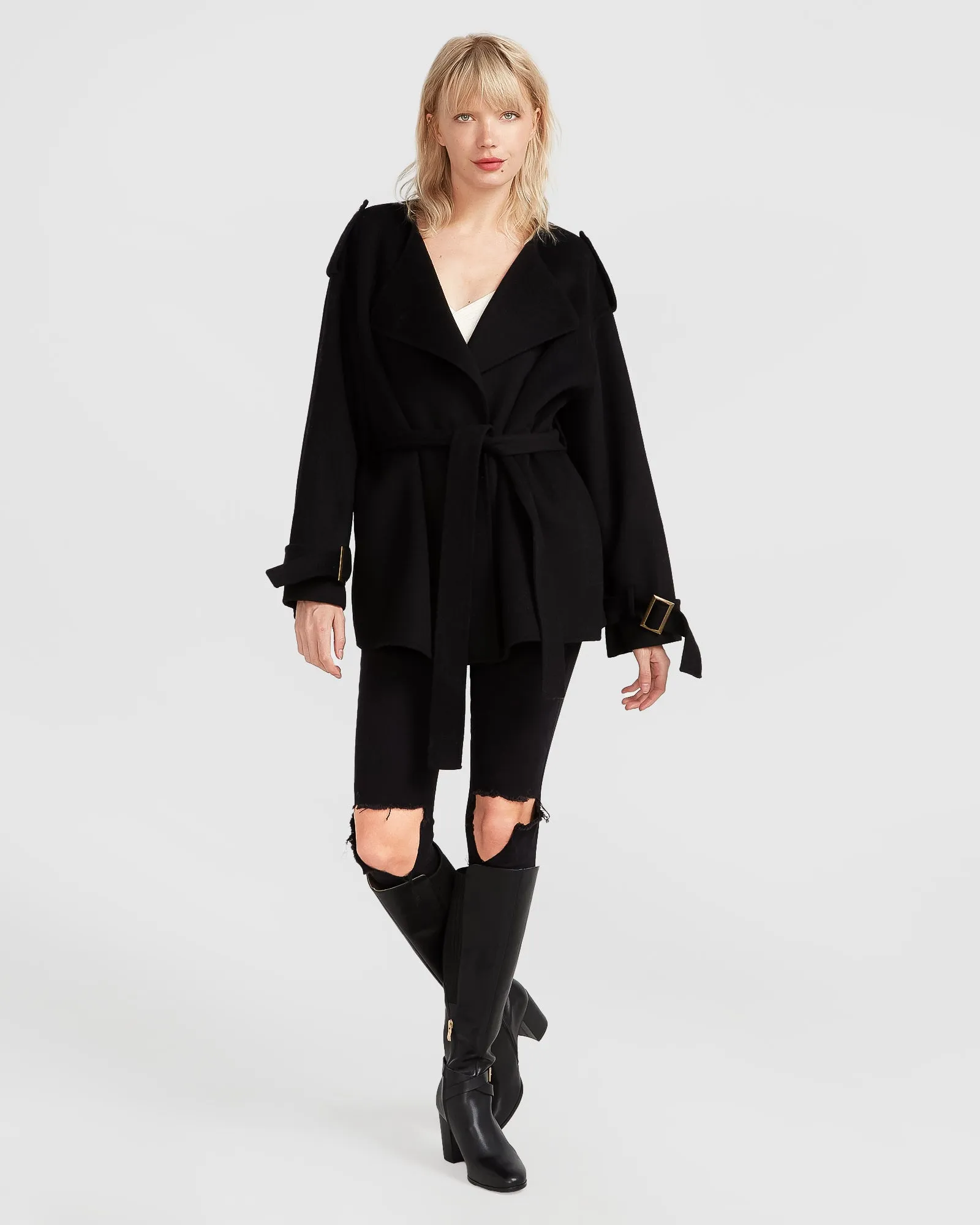Let Me Go Collarless Coat