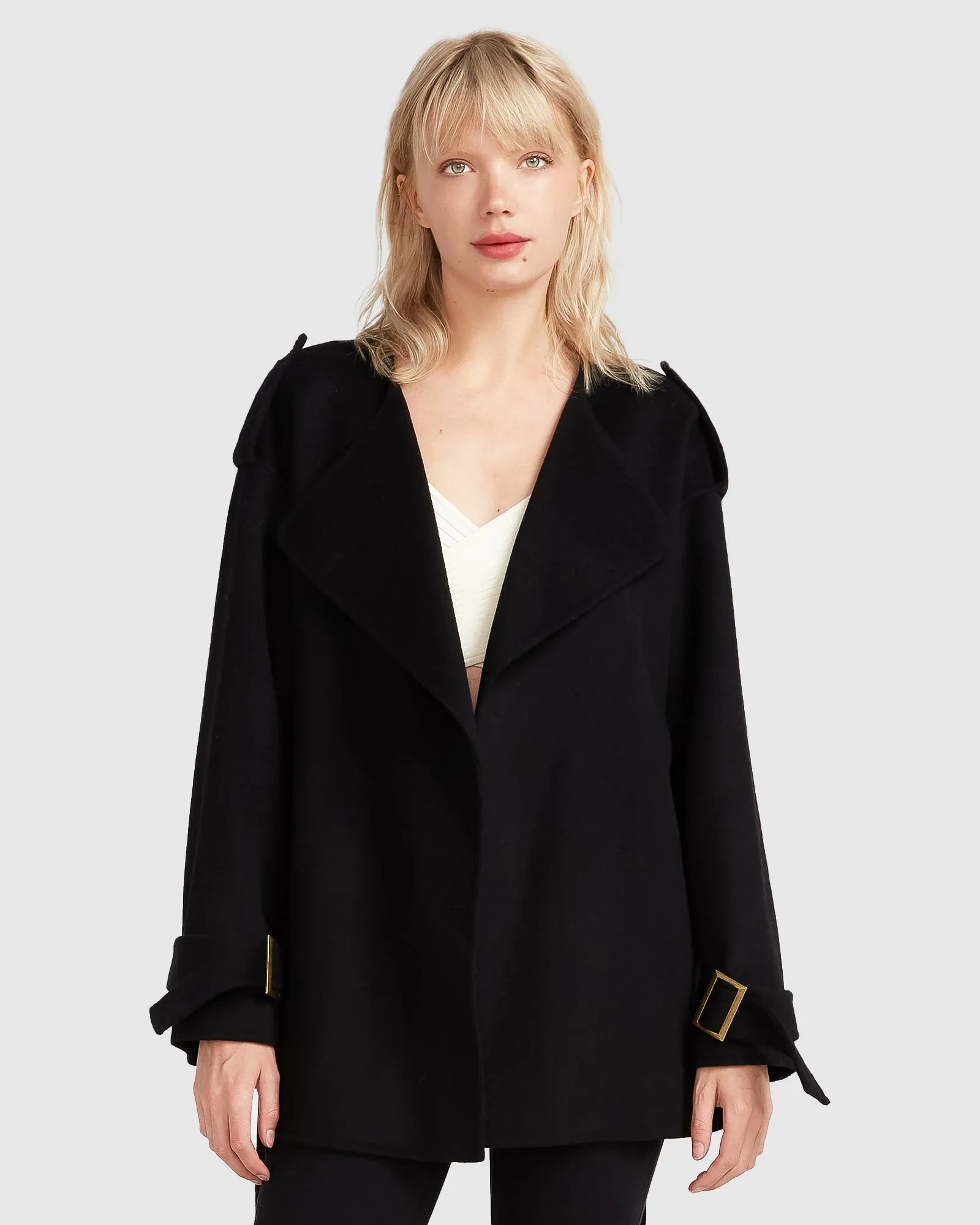Let Me Go Collarless Coat