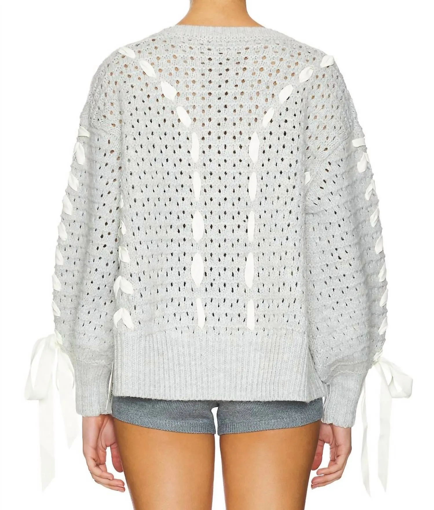 Liberty V Neck Sweater In Grey