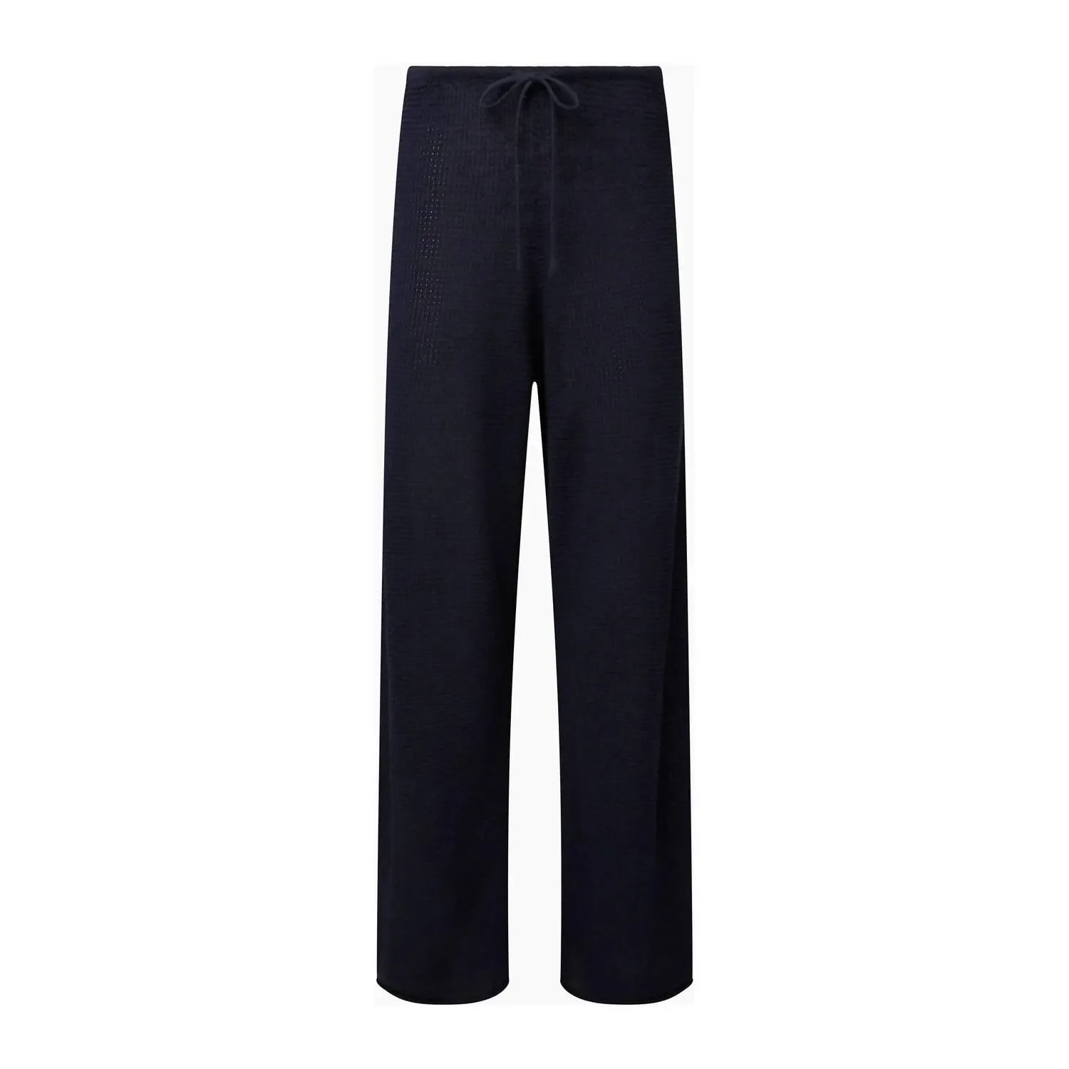 Linen Knit Drawstring Pant In Deep Navy