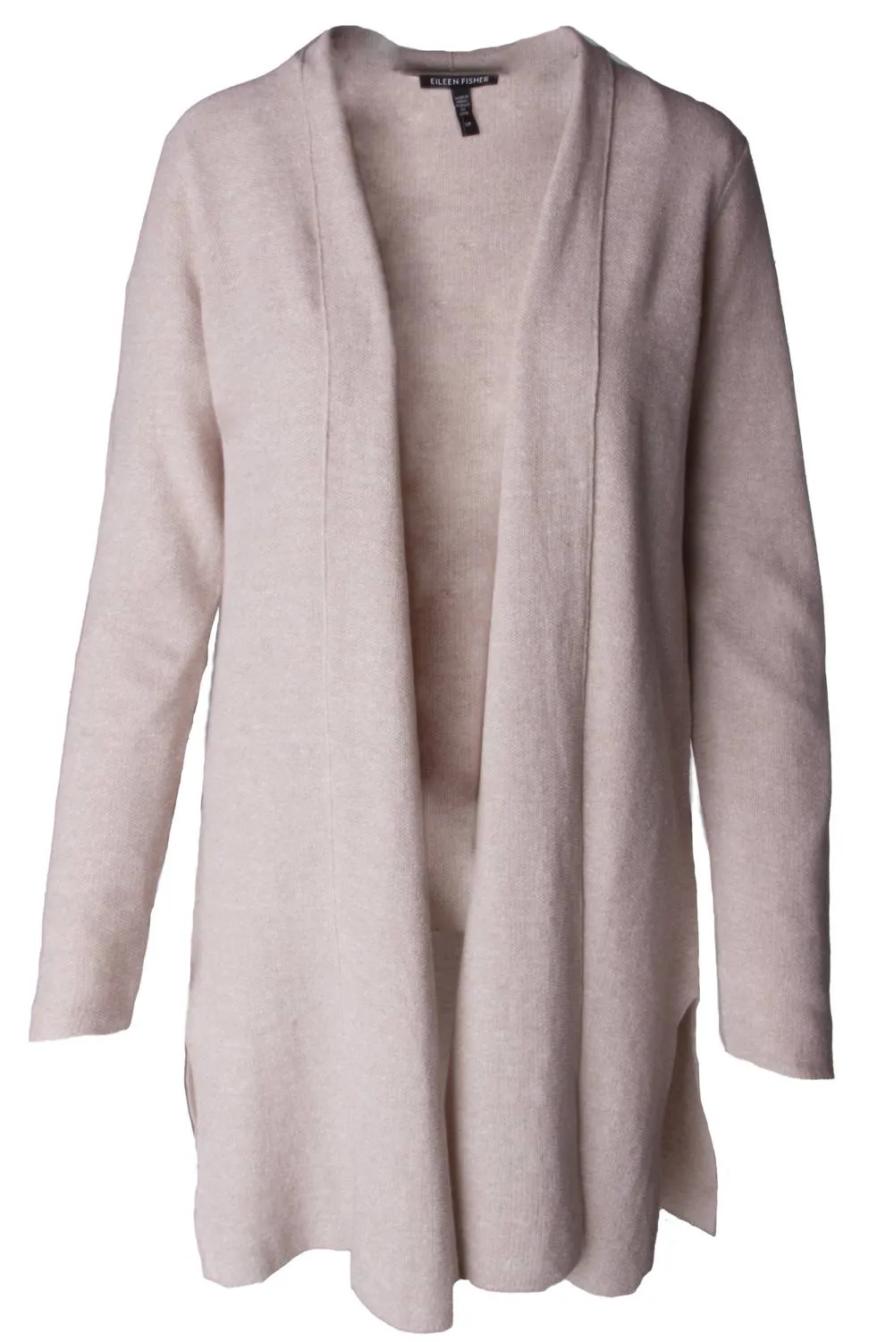 Long Cardigan In Natural/white