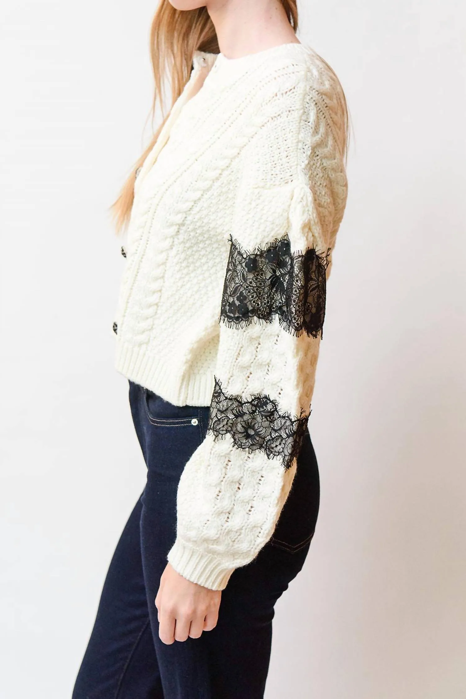 Louise Cardigan In White And Black