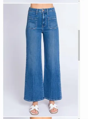 Lp278 Medium Sailer Front Patch Pocket In Med Wash