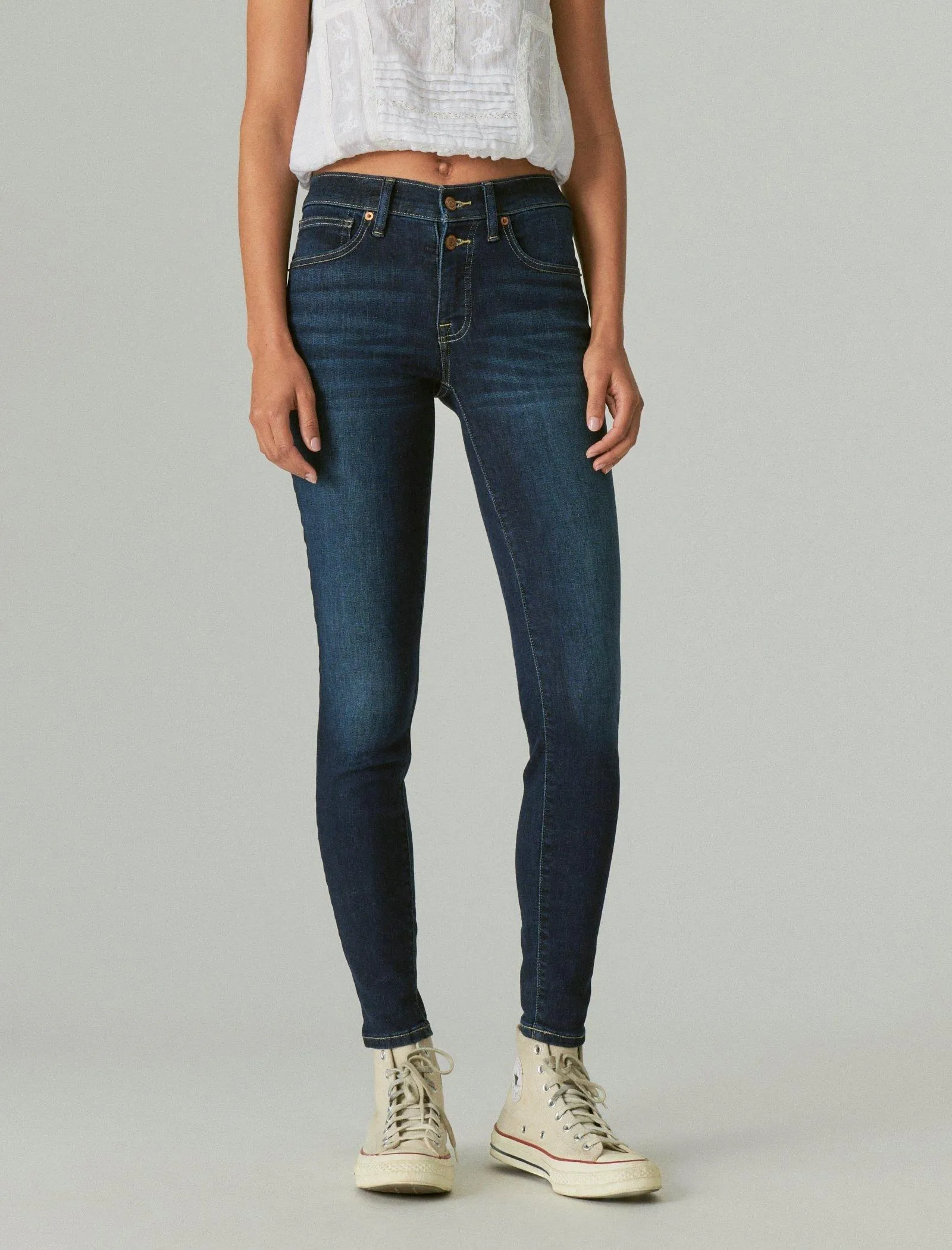 Lucky Brand Women's Mid Rise Ava Super Skinny